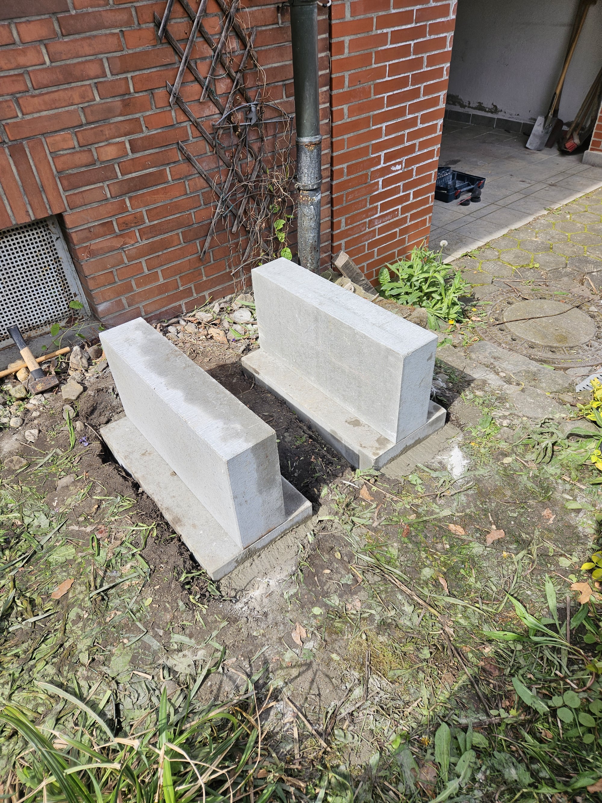 Wärmepumpenfundament Beton